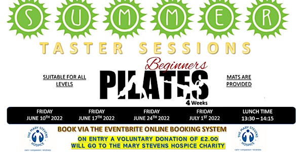 4-Week Taster Session of Pilates (Charity - MSH) Additional Session