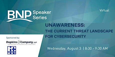 Speaker Series: Unawareness: The current threat landscape for Cybersecurity primary image