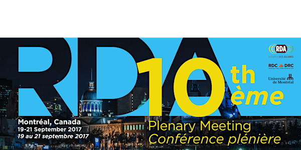 Research Data Alliance 10th Plenary meeting - Registration Payment Gateway