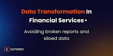 Masterclass: Data Transformation in Financial Services Tickets