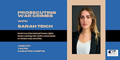Prosecuting War Crimes: In Conversation with Sarah Teich tickets