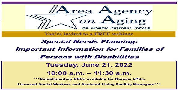 Special Needs Planning: Important for Families of Persons with Disabilities