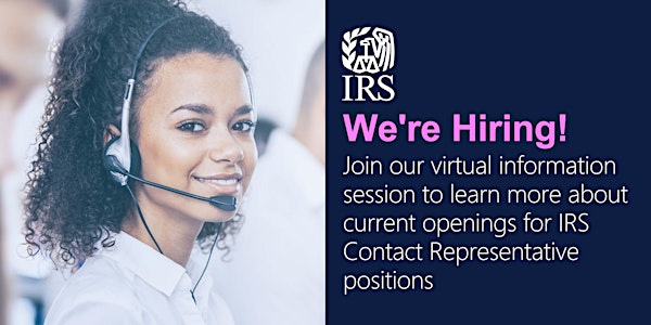 IRS Virtual Information Sessions for Contact Representative Positions