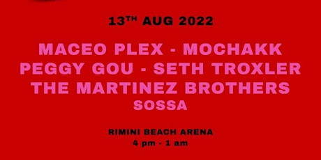 Circoloco Rimini Beach Arena 13.08.22 Discoteche Riccione biglietti