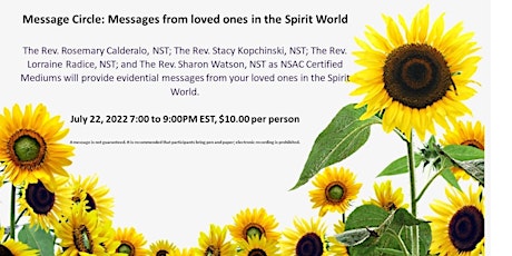 Message Circle: Messages from your loved ones in the Spirit World tickets