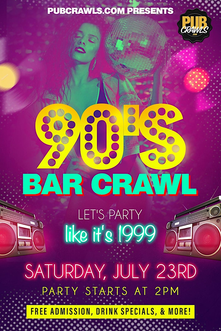 Charlotte Nostalgic 90's Bar Crawl image
