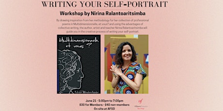 Writing your self-portrait: A workshop by Nirina Ralantoaritsimba tickets