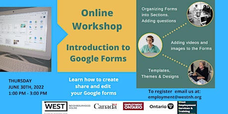 Intro to Google Forms - online Workshop. Prepare for the digital world. entradas