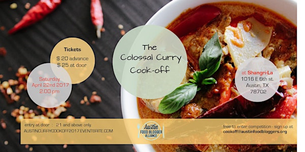 Colossal Curry Cookoff 2017!