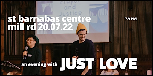 An Evening with Just Love: St Barnabas Centre, Mill Rd