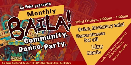Baila! Community. Dance. Party (monthly!) tickets