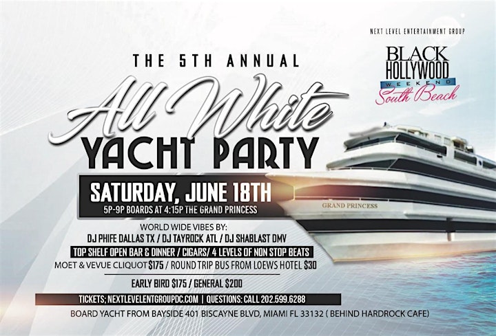 THE #1 RATED  EVENT THE EPIC ALL WHITE YACHT PARTY SAT JUNE JUNE 18TH image