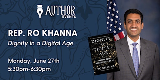 Author Event with Rep. Ro Khanna