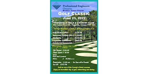 PEO Windsor Essex Chapter Annual Golf Tournament