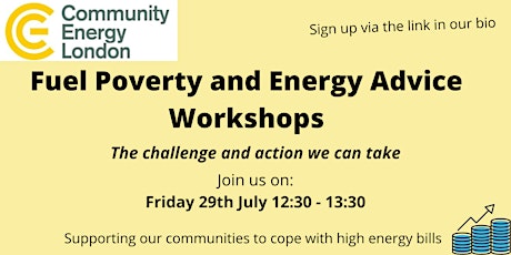 Fuel Poverty and Energy Advice Workshops 3/6 tickets