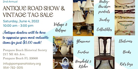 Pompano Historical Society' Annual Road Show & Tag Sale tickets