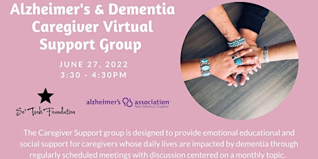 Alzheimer's & Dementia Caregiver Virtual Support Group JUNE 27 tickets