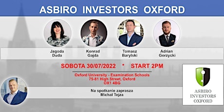 Spotkanie Asbiro Investors Oxford - 30 Lipca 2022 tickets