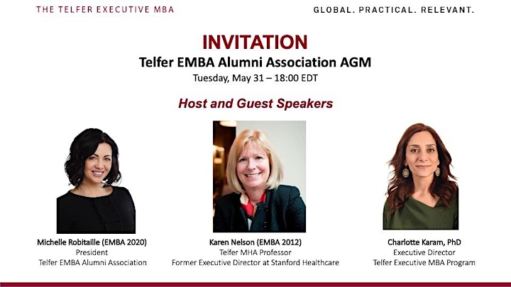 Telfer Executive MBA Alumni Association 2022 AGM (HYBRID Format) image