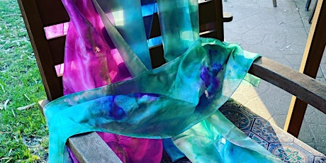Create and Sip - Silk Painting with alcohol ink.