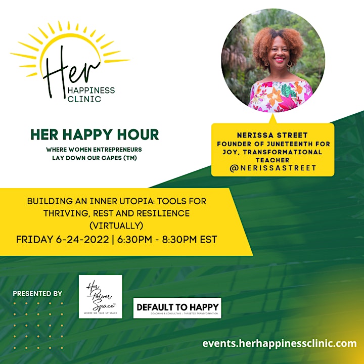 Her Happiness Clinic - Thriving, Rest & Resilience with Nerissa Street image