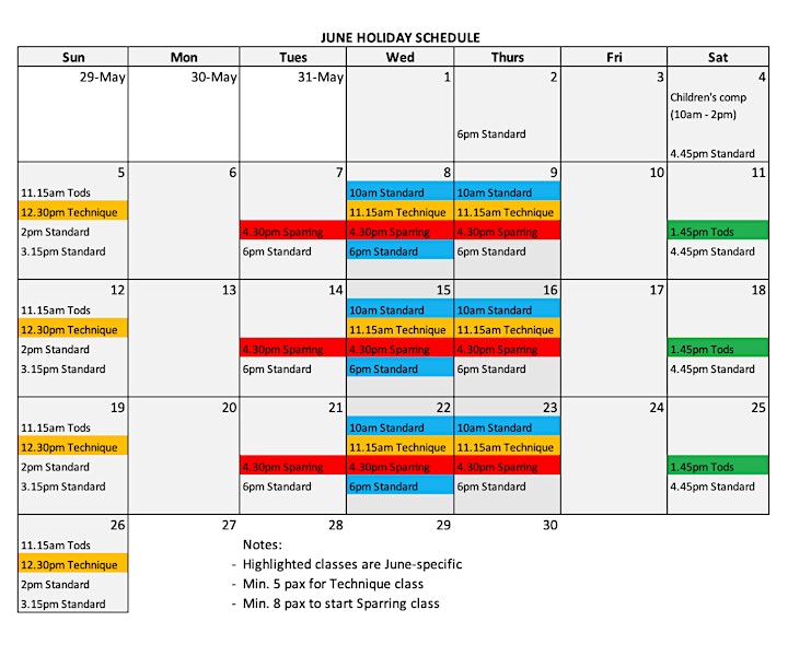 June Holiday Program (Sparring Class) image