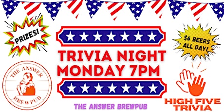 Monday night trivia at The Answer Brewpub tickets