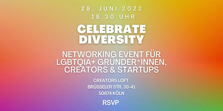 Celebrate Diversity - Netzwerkevent für LGBTQIA+ Gründer*innen & Startups Tickets