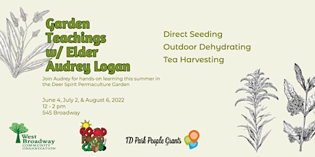 Garden Teachings with Knowledge Keeper Audrey Logan: Outdoor Dehydrating tickets