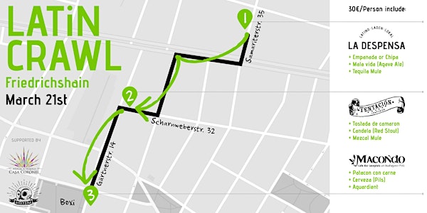 Latin Crawl - All inclusive ticket