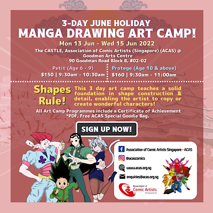 3-Day June Holiday Manga Drawing Art Camp! image