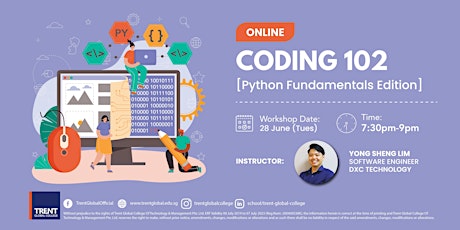 Coding 102, Python Fundamentals tickets