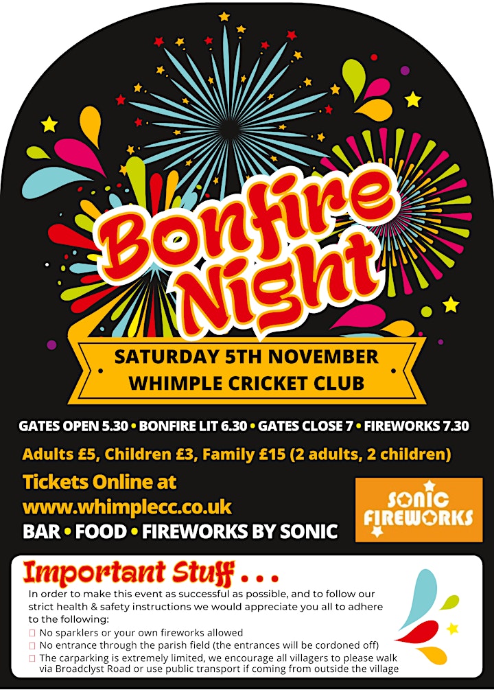 Bonfire Night 2022 - Whimple Cricket Club image