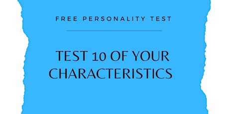 Take a Free Personality Test today!