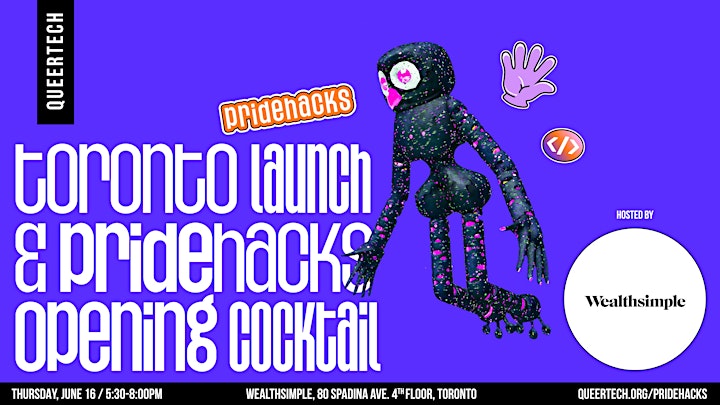 QueerTech Toronto Launch & PrideHacks 2022 Cocktail Event image