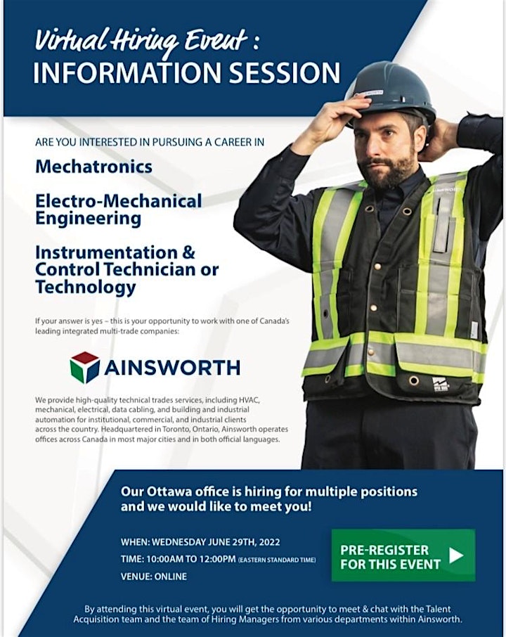 Ainsworth Virtual Hiring Event Info Session image