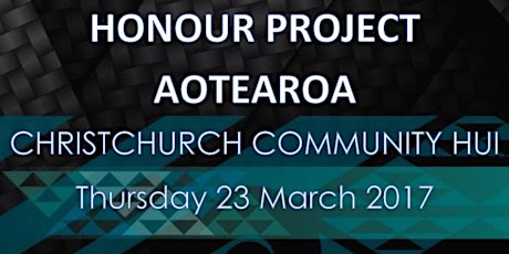 HONOUR PROJECT AOTEAROA:  Christchurch Community Hui 2017