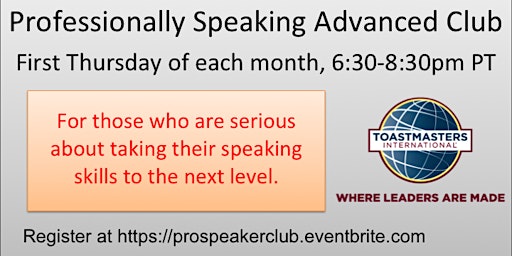 Up-level Your Speaking Skills—Professionally Speaking Advanced Club