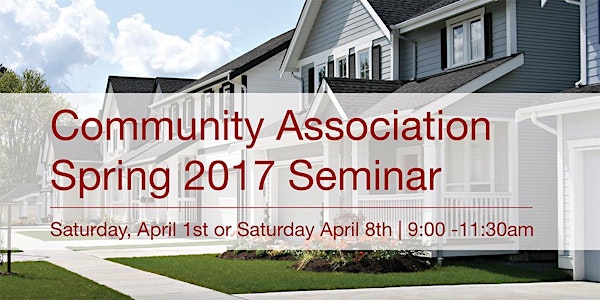 Spring 2017 Community Association Seminar