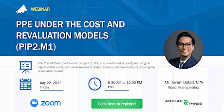 PPE under the cost and revaluation models tickets
