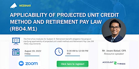 Applicability of Projected Unit Credit Method and Retirement Pay Law