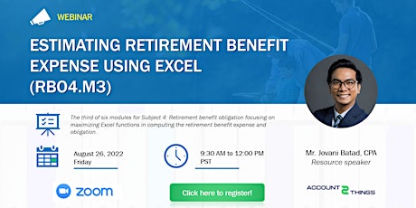 Estimating retirement benefit expense using Excel
