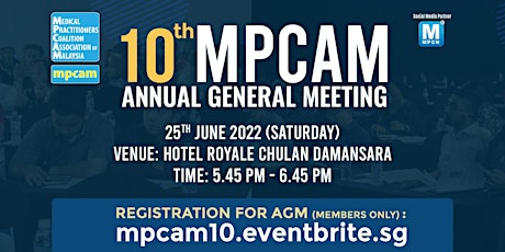 10th ANNUAL GENERAL MEETING OF THE MPCAM [THIS IS NOT A FREE EVENT]