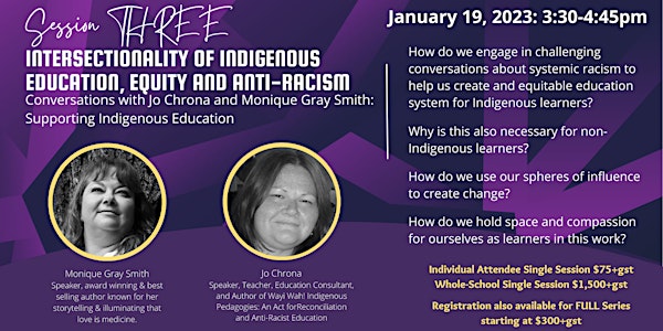 Intersectionality of Indigenous Education, Equity and Anti-Racism