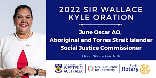 2022 Sir Wallace Kyle Oration