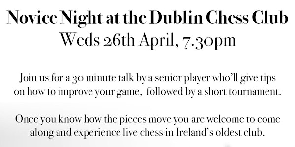 Novice Night at the Dublin Chess Club