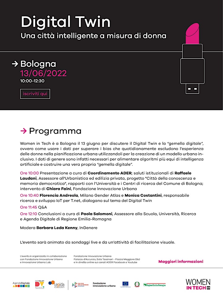 Women In Tech- Bologna: Digital Twin: città intelligente a misura di donna image