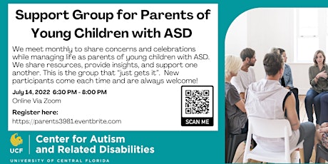 Support Group for Parents of Young Children with ASD #3981 tickets