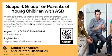 Support Group for Parents of Young Children with ASD #3982