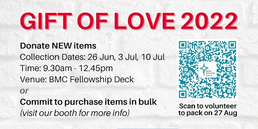 GIFT OF LOVE: SIGN UP TO VOLUNTEER TO PACK